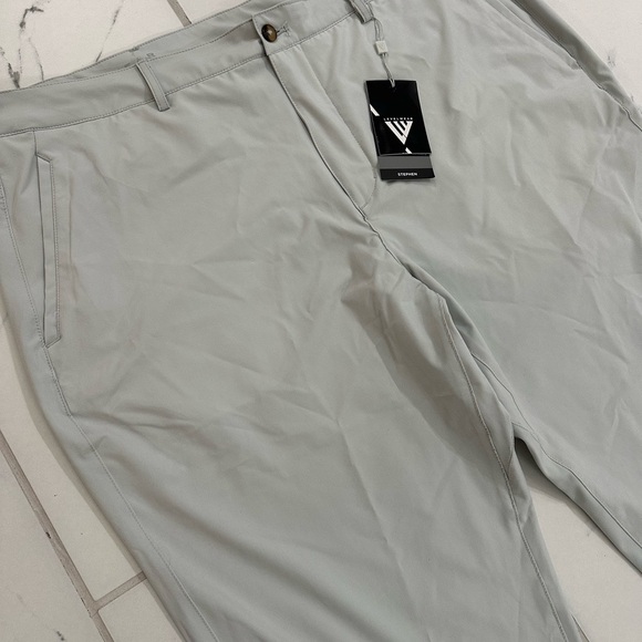 NWT Levelwear Men’s 40 x 33 Cool Gray STEPHEN Performance Tech Stretch Golf Pant - Picture 3 of 10